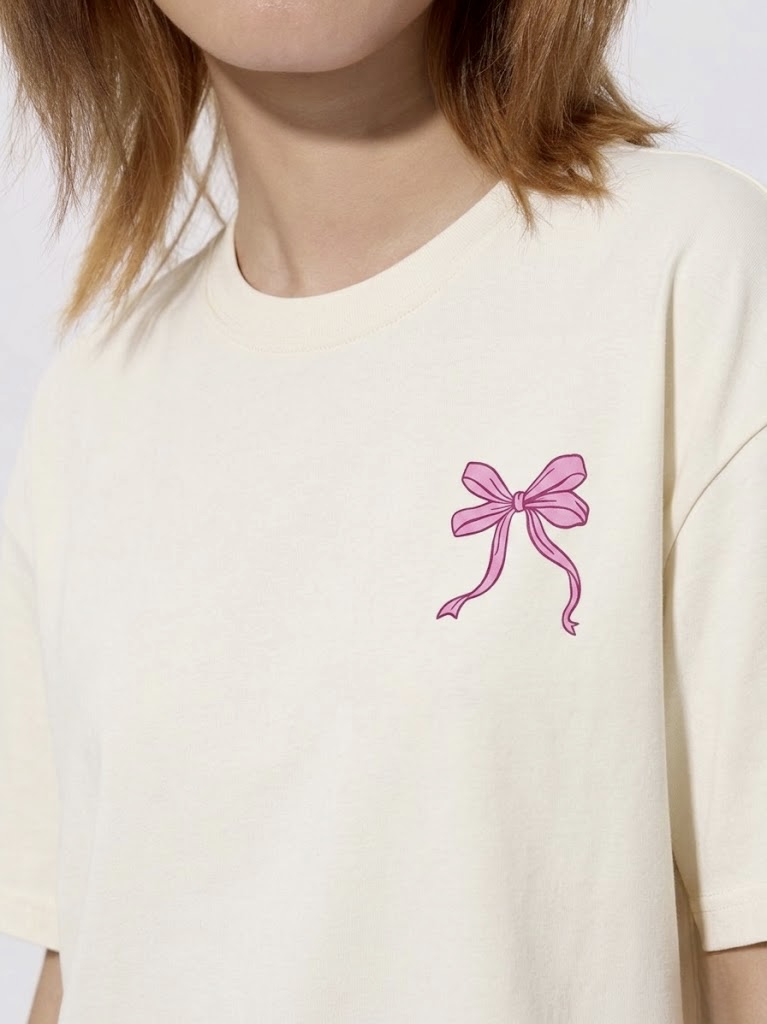 Bow & Faith Over Fear Oversized T-Shirt for Women - Image 3